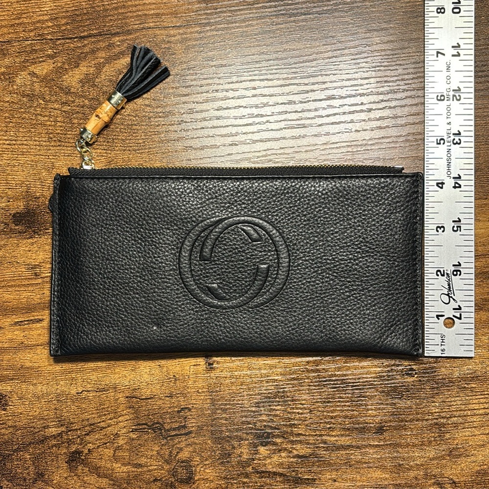 Black Leather Clutch - Picture 2 of 5